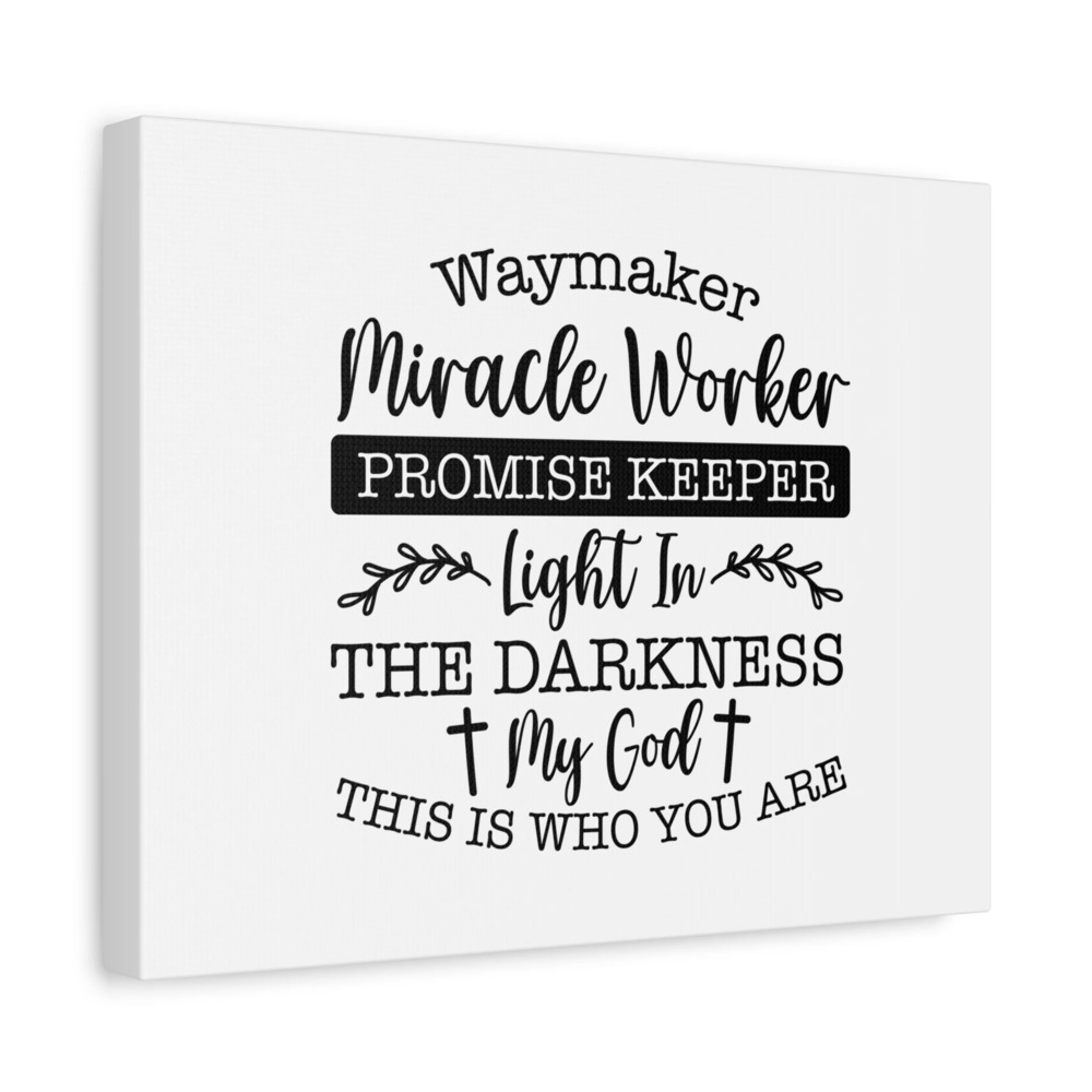 Scripture Walls Miracle Worker, Promise Keeper Psalm 145:13 White Bible Canvas